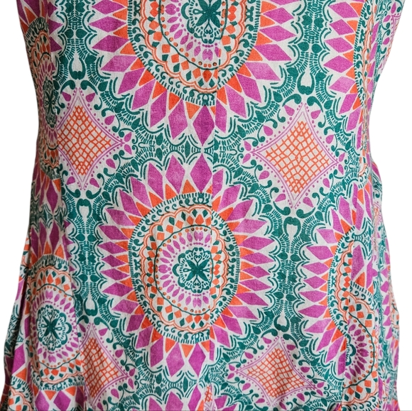 HD in Paris Anthropologie South Island Sun Dress Size 8 Colorful Medallion Print - Picture 4 of 16